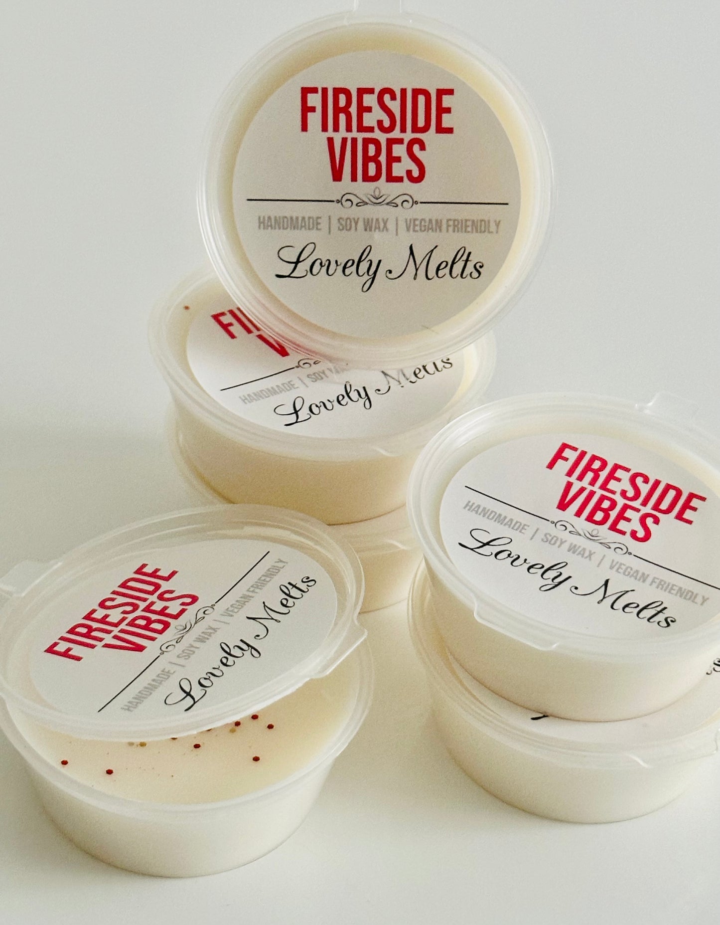 fireside vibes soy wax melt pots