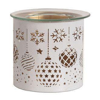 BAUBLES White Silhouette Tealight Wax Burner and Candle Holder