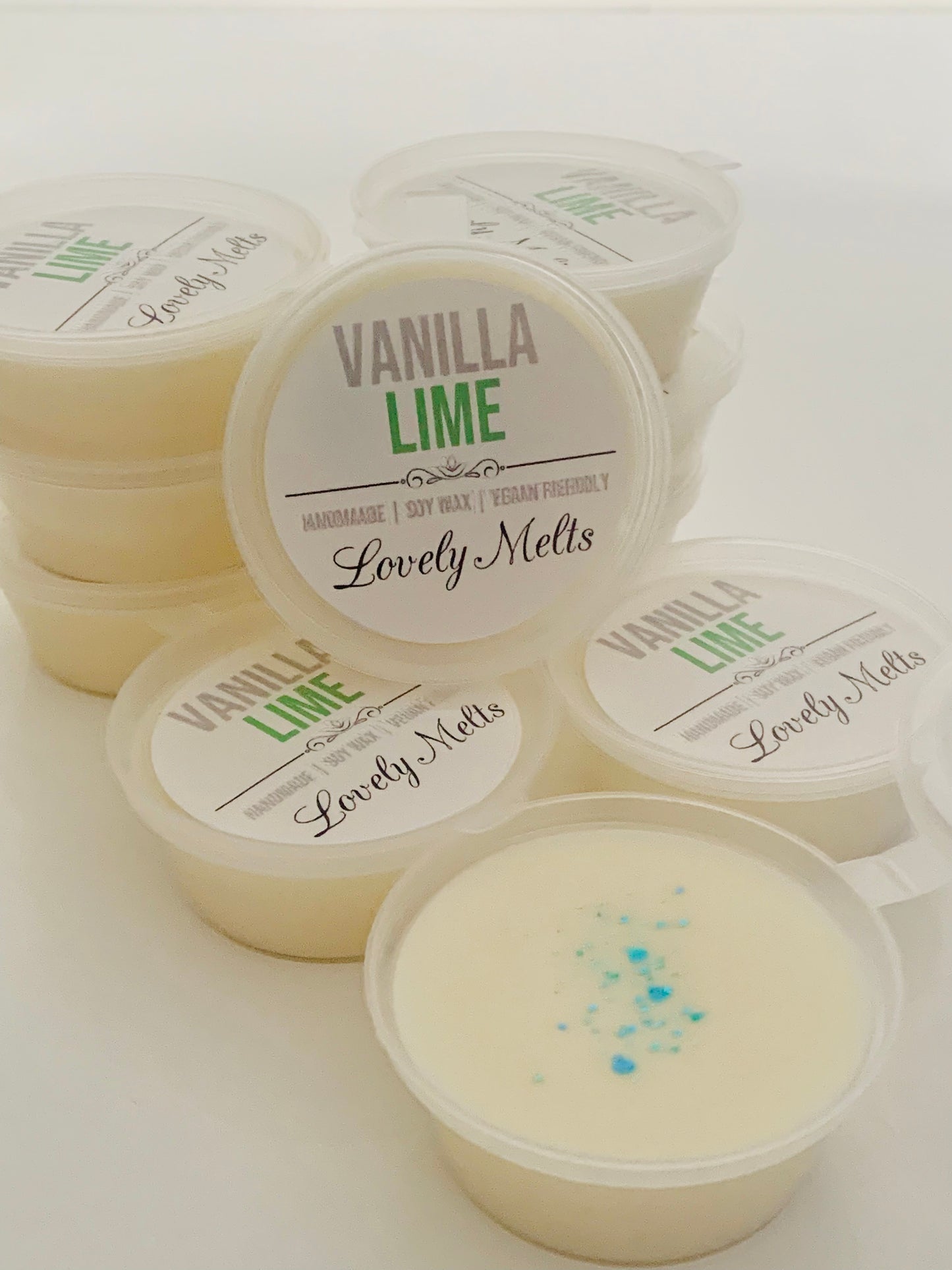 vanilla lime wax melt pots