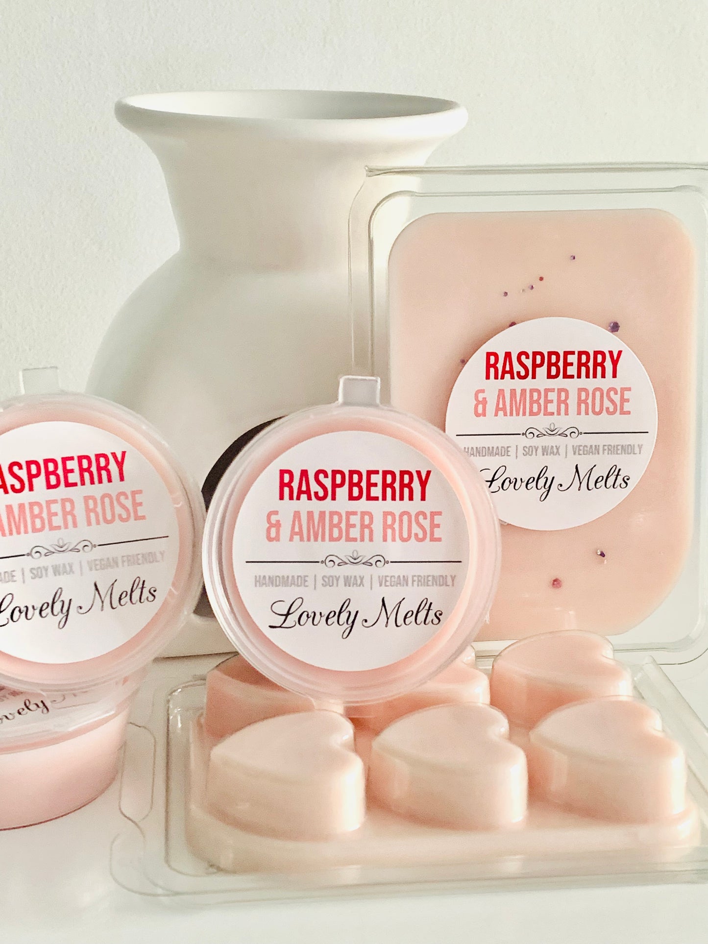 raspberry and amber rose wax melts