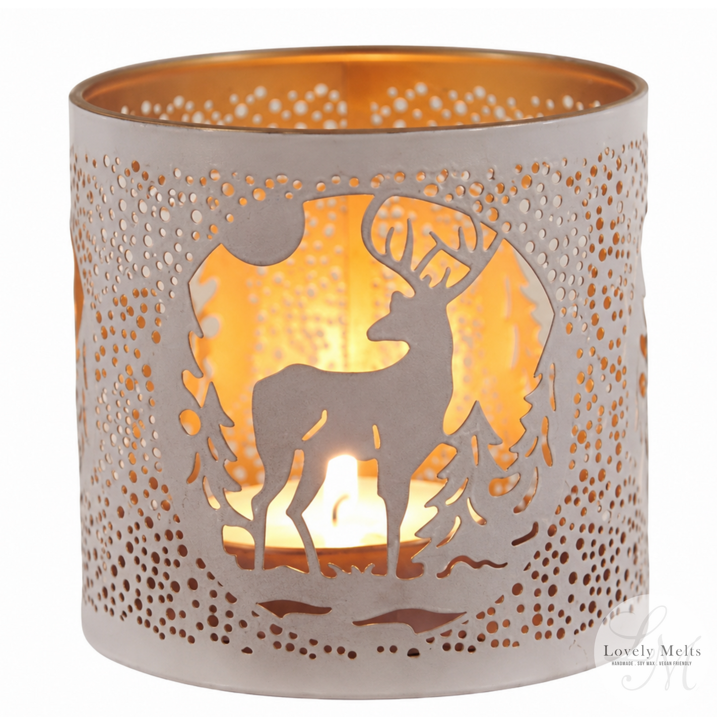 WHITE STAG Silhouette Tealight Wax Burner and Candle Holder