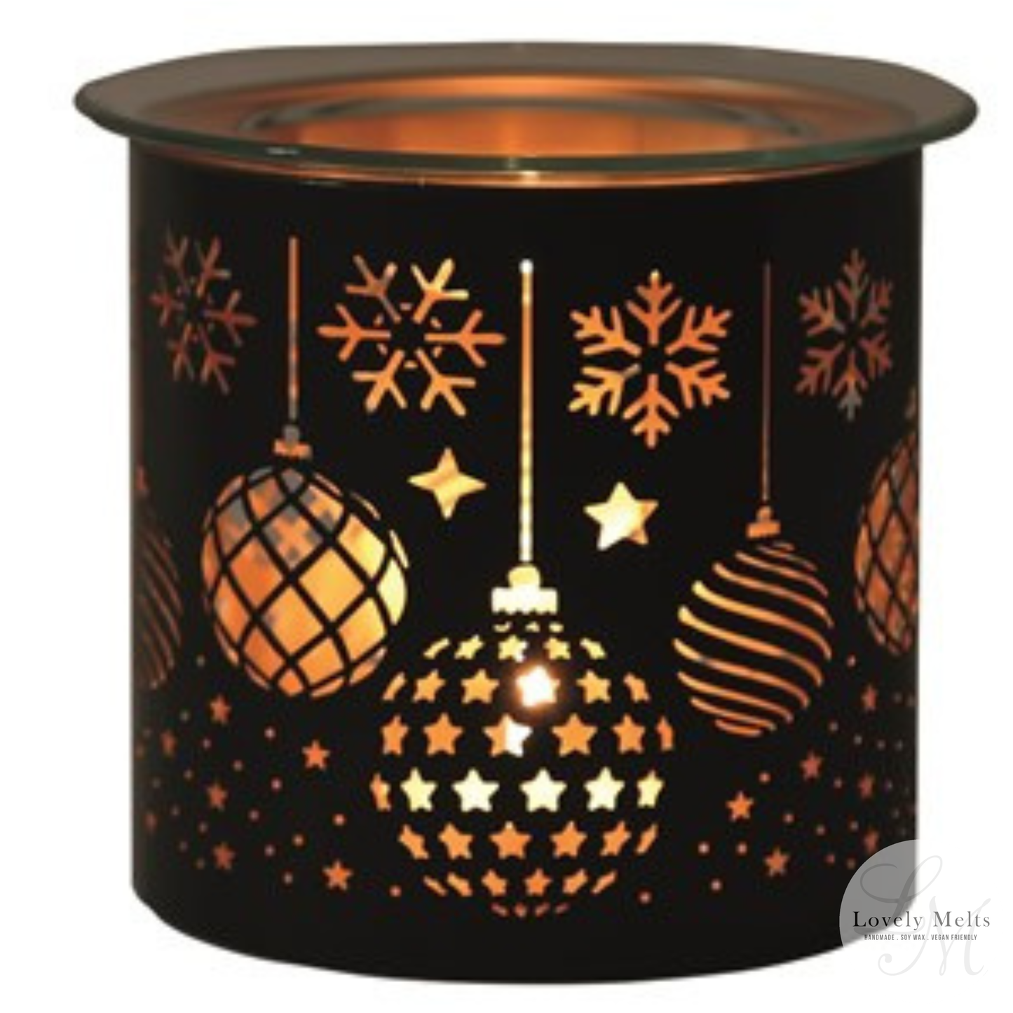 BAUBLES Black Silhouette Tealight Wax Burner and Candle Holder