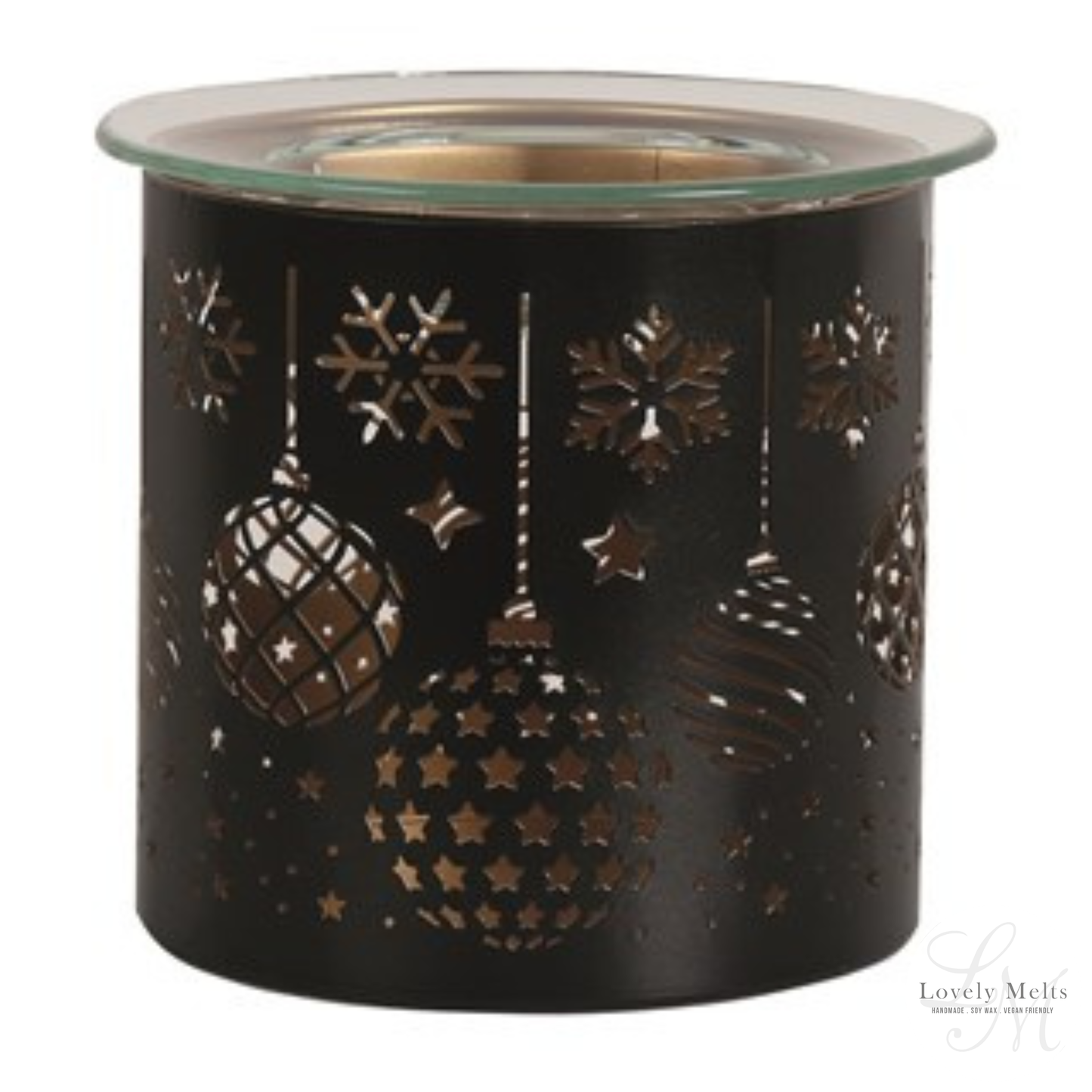 BAUBLES Black Silhouette Tealight Wax Burner and Candle Holder
