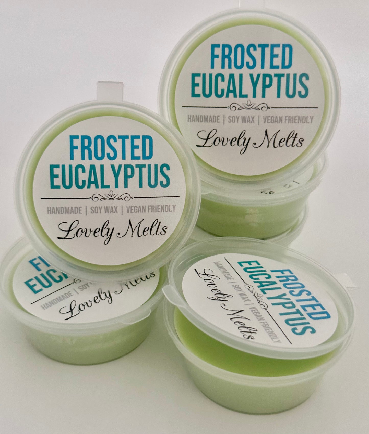 frosted eucalyptus wax melt pots