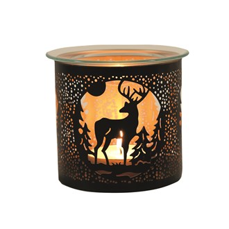 BLACK STAG Silhouette Tealight Wax Burner and Candle Holder