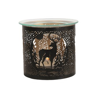 BLACK STAG Silhouette Tealight Wax Burner and Candle Holder