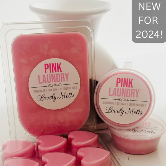 pink laundry wax melts