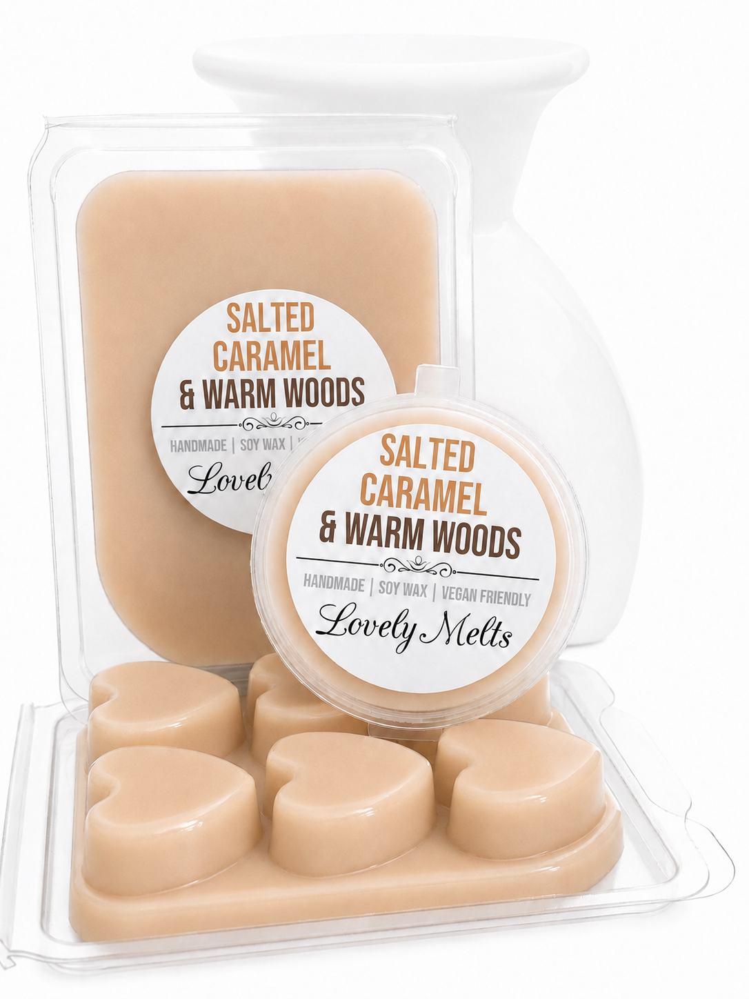 SALTED CARAMEL & WARM WOODS Soy Wax Melts