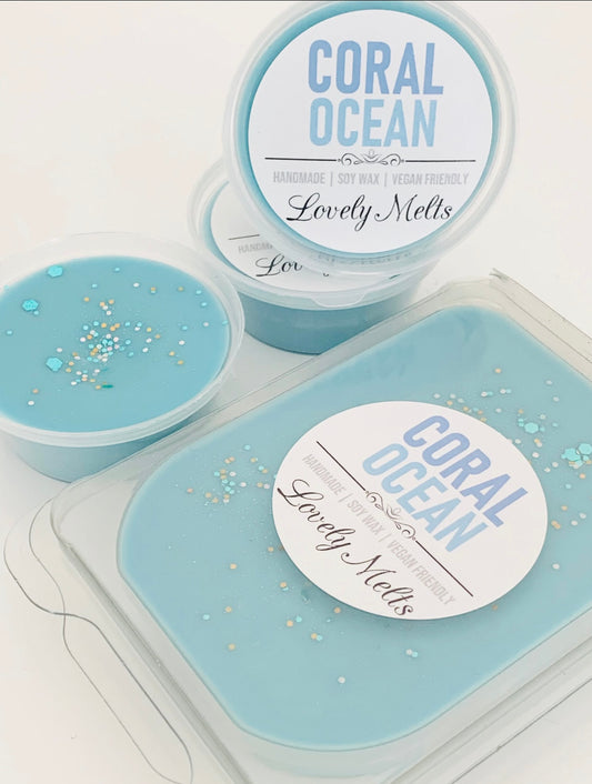 coral ocean wax melts