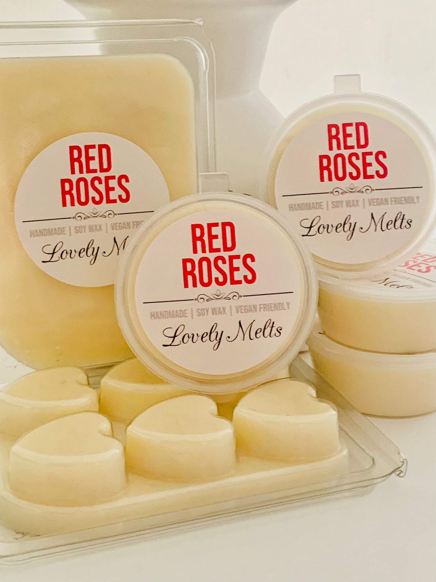 red roses wax melts