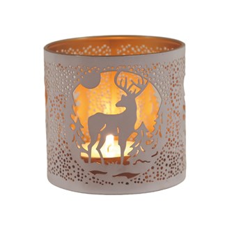 WHITE STAG Silhouette Tealight Wax Burner and Candle Holder