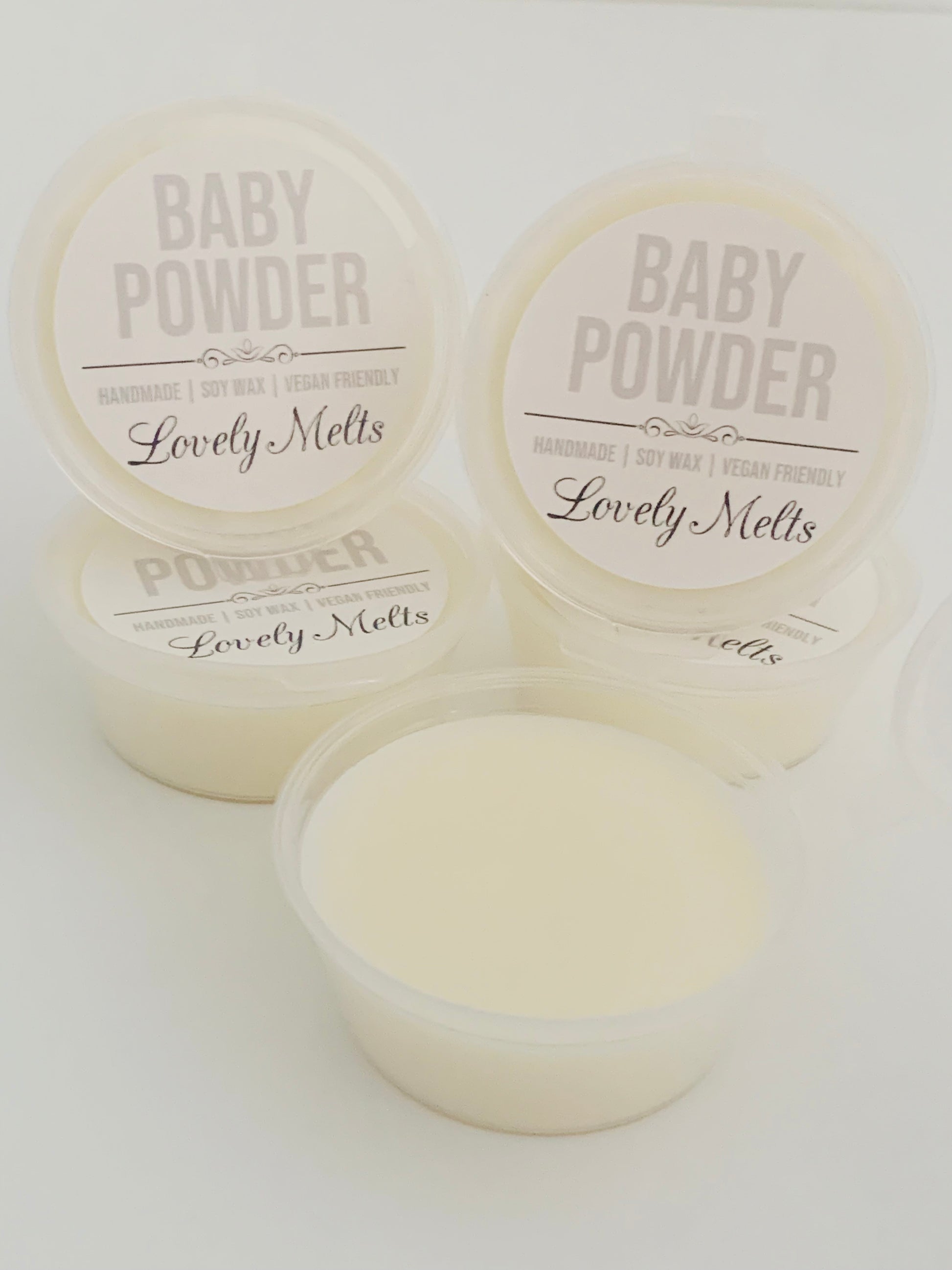 baby powder soy wax melt pots