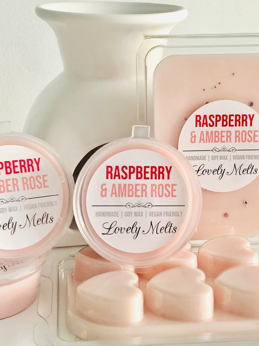 raspberry and amber rose wax melts
