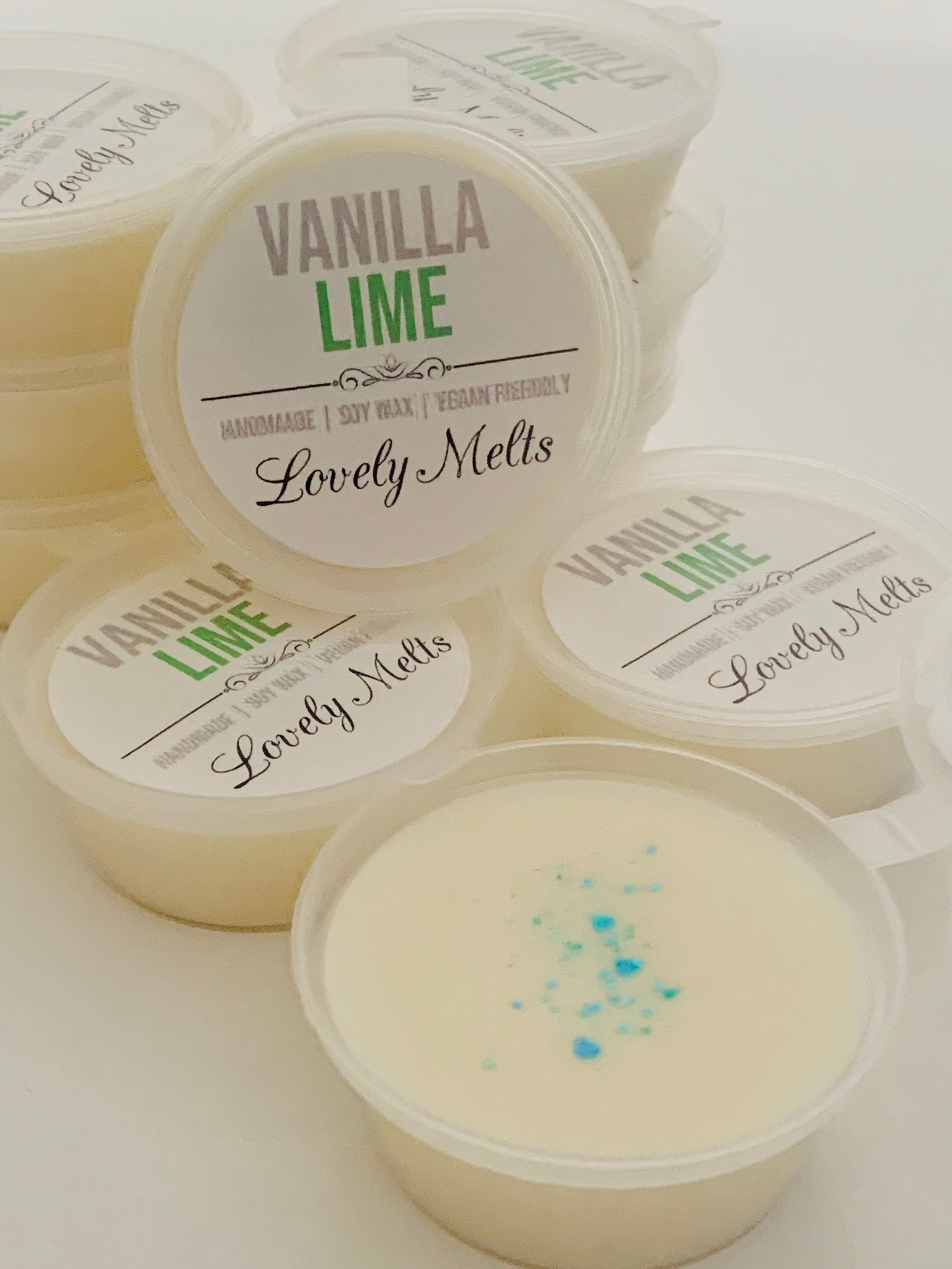 vanilla lime wax melt pots